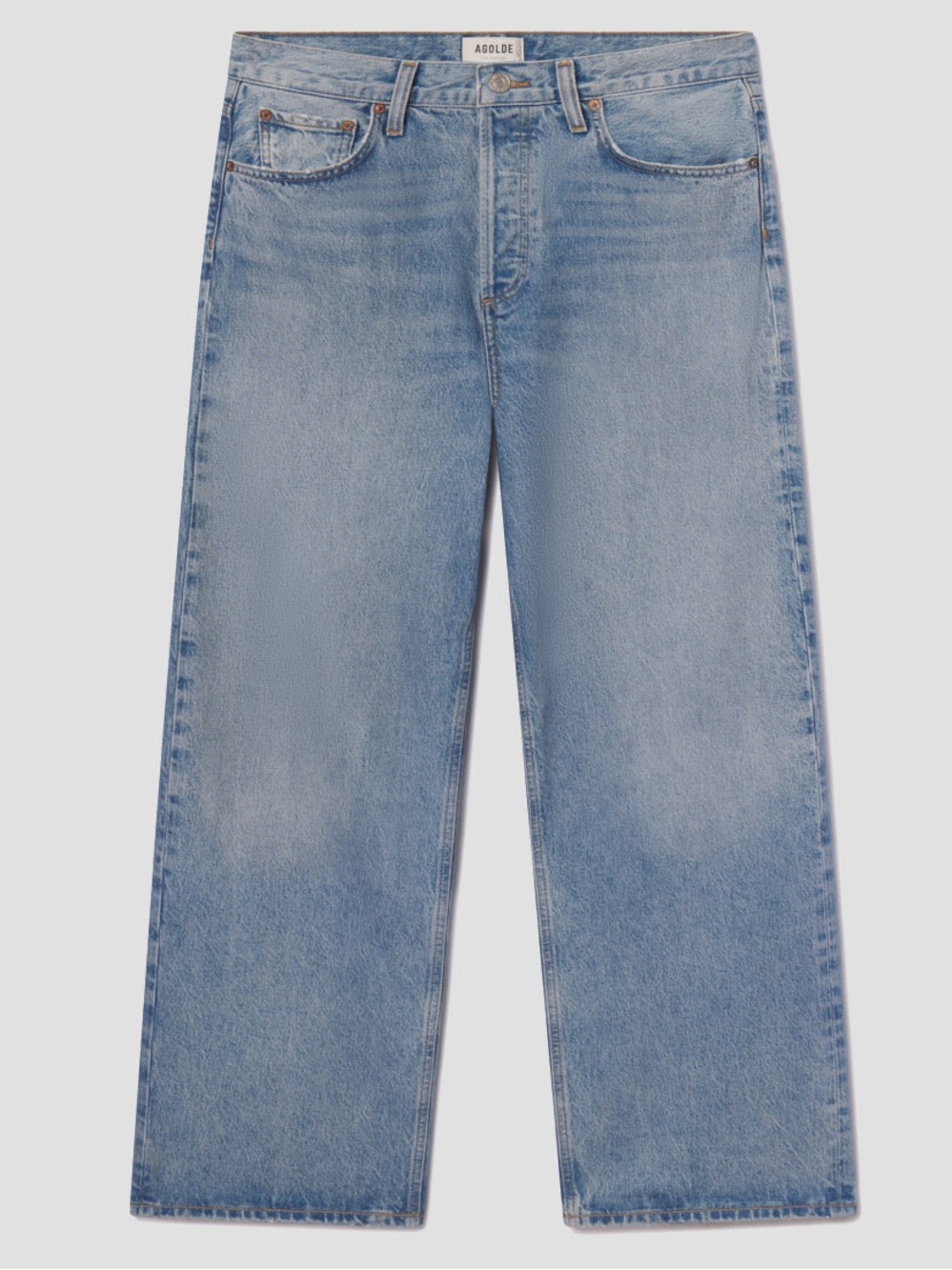 AGOLDE Low Slung Baggy 30.5 Jeans Libertine Size 27 NWOT Distressed - Picture 4 of 9